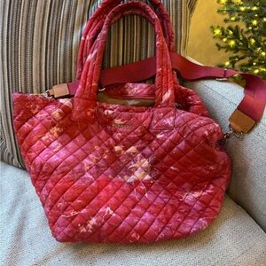 MZ Wallace Vibrant Pink and Red Quilted Tote